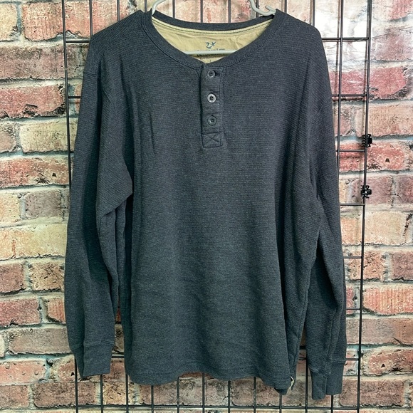 Outdoor Life Shirts Outdoor Life Field Thermal Henley Gray Mens